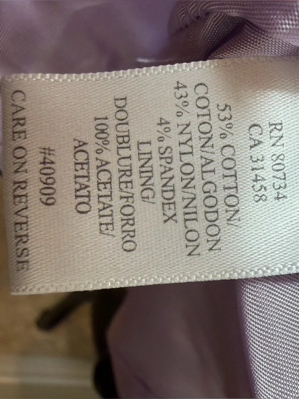 Lavender Belted Trench Coat Medium Pastel Spring Summer Jacket Lilac